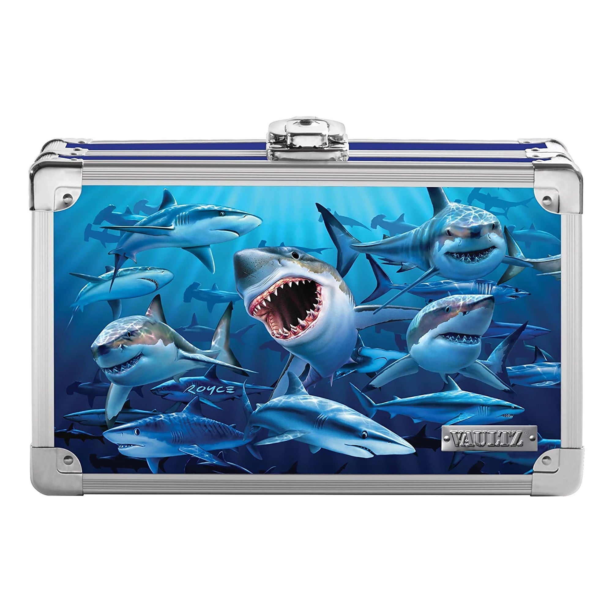 Vaultz Locking Pencil Box, 3D Sharks Design, Key Lock, Shark, New Condition, VZ03946 - Vaultz - Nimbus Distributors - wholesale and distributors in United States Vaultz Locking Pencil Box, 3D Sharks Design, Key Lock, Shark, New Condition, VZ03946 - Vaultz - Nimbus Distributors - wholesale and distributors in United States